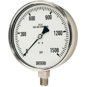 Wika 9111115 232.50 2.5" 1500 PSI Bourdon Tube Pressure Gauge Industrial Dry Stainless Steel Case
