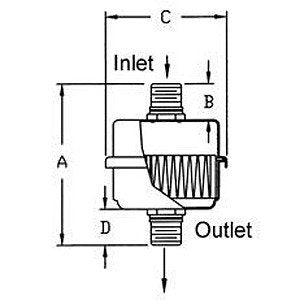 Solberg CSS-04-025 CSS-Series Miniature 0.25" Inlet Air Filter (straight through) - Image 2