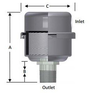 Solberg FS-06-050 filter silencer diagram