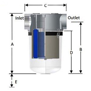 Solberg ST-850/1-250C vacuum pump filter diagram