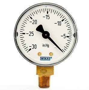 Wika 4253027 2.5" 111.10 30 INHG VAC Bourdon Tube Pressure Gauge Dry ABS Case
