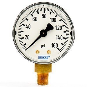Wika 4302249 2" 111.10 160 PSI Bourdon Tube Pressure Gauge Dry Steel Case