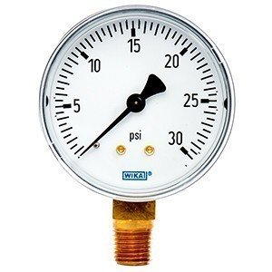 Wika 4302443 2.5" 111.10 30 PSI Bourdon Tube Pressure Gauge Dry Steel Case