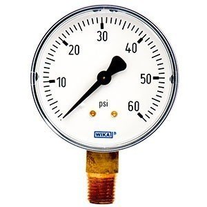 Wika 8990128 2" 111.10 60 PSI Bourdon Tube Pressure Gauge Dry ABS Case