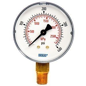 Wika 8990625 2.5" 111.10 400 PSI/KPA Bourdon Tube Pressure Gauge Dry ABS Case
