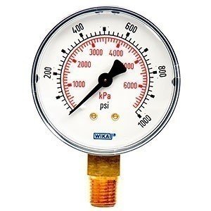 Wika 8990659 2.5" 111.10 1000 PSI/KPA Bourdon Tube Pressure Gauge Dry ABS Case