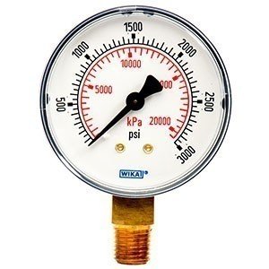 Wika 8990684 2.5" 111.10 3000 PSI/KPA Bourdon Tube Pressure Gauge Dry ABS Case
