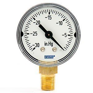 Wika 9747214 1.5" 111.10 30 INHG VAC Bourdon Tube Pressure Gauge Dry ABS Case