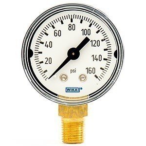Wika 9747265 1.5" 111.10 160 PSI Bourdon Tube Pressure Gauge Dry ABS Case