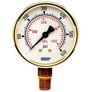Wika 8736294 2.5" 111.10B 600 PSI DOM/KPA Bourdon Tube Pressure Gauge Dry Brass Case