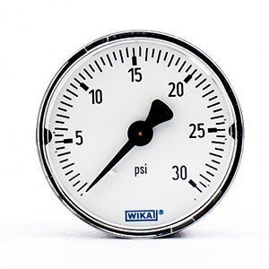 Wika 4253272 2" 111.12 30 PSI Bourdon Tube Pressure Gauge Dry ABS Case