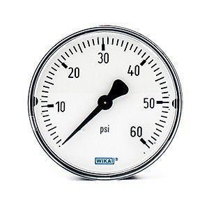 Wika 4253478 2.5" 111.12 60 PSI Bourdon Tube Pressure Gauge Dry ABS Case
