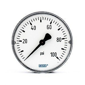 Wika 4301862 1.5" 111.12 100 PSI Bourdon Tube Pressure Gauge Dry Steel Case