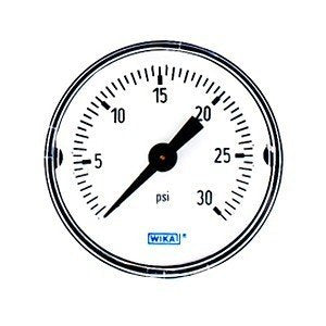 Wika 9690217 1.5" 111.12 30 PSI Bourdon Tube Pressure Gauge Dry ABS Case