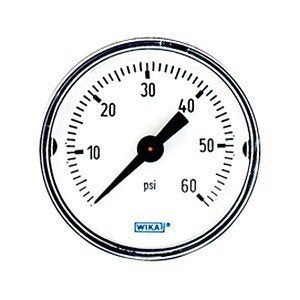 Wika 9690225 1.5" 111.12 60 PSI Bourdon Tube Pressure Gauge Dry ABS Case