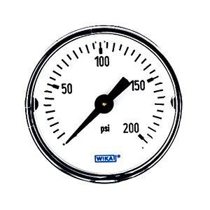 Wika 9690250 1.5" 111.12 200 PSI Bourdon Tube Pressure Gauge Dry ABS Case