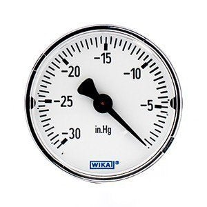 Wika 9690357 2" 111.12 30 INHG VAC Bourdon Tube Pressure Gauge Dry ABS Case