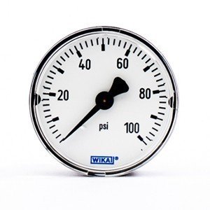 Wika 9690463 2" 111.12 100 PSI Bourdon Tube Pressure Gauge Dry ABS Case