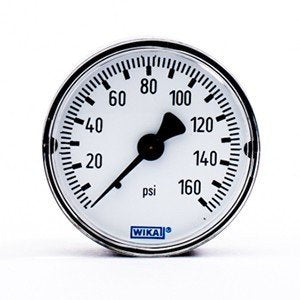 Wika 9690471 2" 111.12 160 PSI Bourdon Tube Pressure Gauge Dry ABS Case