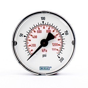 Wika 9690714 2" 111.12 200 PSI/KPA Bourdon Tube Pressure Gauge Dry ABS Case