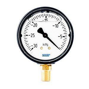 Wika 9677909 2.5" 113.13 30 INHG VAC Bourdon Tube Pressure Gauge Filled ABS Case