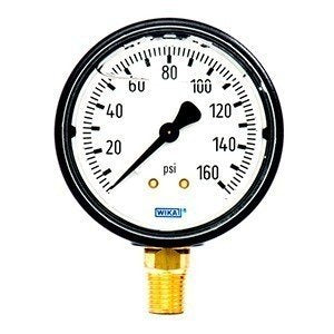 Wika 9678018 2.5" 113.13 160 PSI Bourdon Tube Pressure Gauge Filled ABS Case
