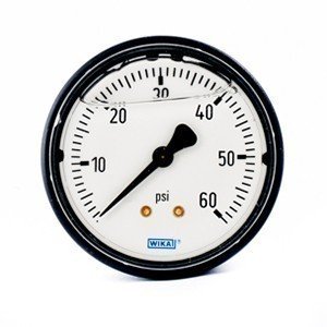 Wika 9693378 2.5" 113.13 60 PSI Bourdon Tube Pressure Gauge Filled ABS Case