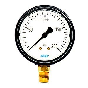 Wika 9693726 2.5" 113.13 200 PSI Bourdon Tube Pressure Gauge Filled ABS Case