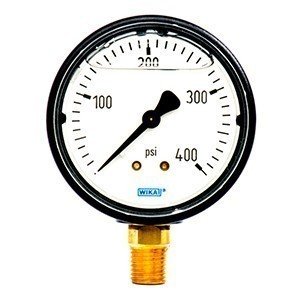 Wika 9693742 2.5" 113.13 400 PSI Bourdon Tube Pressure Gauge Filled ABS Case