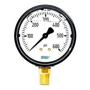 Wika 9693750 2.5" 113.13 600 PSI Bourdon Tube Pressure Gauge Filled ABS Case