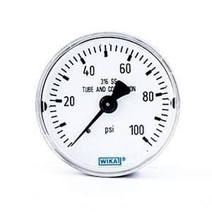 Wika 9117881131.11 2" 100 PSI Bourdon Tube Gauge Dry Stainless Steel Case