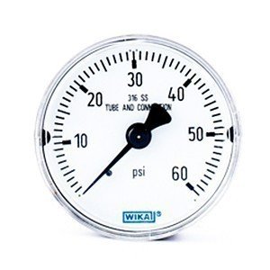 Wika 9117890 2" 131.11 60 PSI Bourdon Tube Gauge Industrial Dry Stainless Steel Case