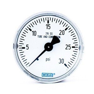 Wika 9117970 2" 131.11 30 PSI Bourdon Tube Gauge Industrial Dry Stainless Steel Case