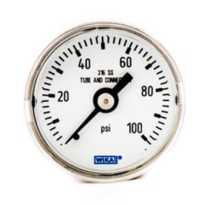 Wika 9118098 1.5" 131.11 100 PSI Bourdon Tube Gauge Industrial Dry Stainless Steel Case