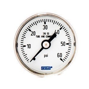 Wika 9118101 1.5" 131.11 60 PSI Bourdon Tube Gauge Industrial Dry Stainless Steel Case