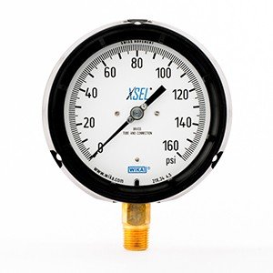 Wika 9834370 4.5" 212.34 160 PSI XSEL Process Bourdon Tube Gauge Dry Black Pocan Case