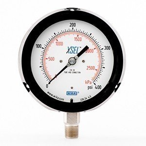 Wika 8985116 4.5" 232.34 400 PSI/KPA XSEL Process Bourdon Tube Gauge Dry Black Pocan Case