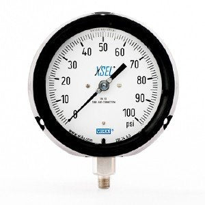 Wika 9834583 4.5" 232.34 100 PSI XSEL Process Bourdon Tube Gauge Dry Black Pocan Case