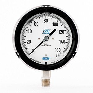 Wika 9834842 4.5" 232.34 160 PSI XSEL Process Bourdon Tube Gauge Dry Black Pocan Case