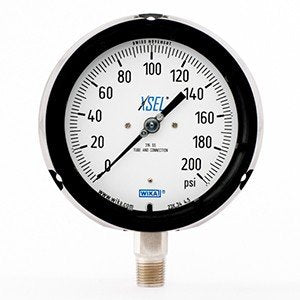 Wika 9834850 4.5" 232.34 200 PSI XSEL Process Bourdon Tube Gauge Dry Black Pocan Case