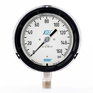 Wika 9834023 4.5" 233.34 160 PSI XSEL Process Bourdon Tube Gauge Filled Black Pocan Case