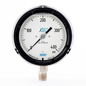 Wika 9834057 4.5" 233.34 400 PSI XSEL Process Bourdon Tube Gauge Filled Black Pocan Case