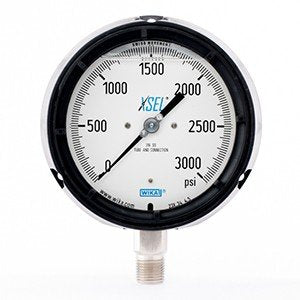 Wika 9834104 4.5" 233.34 3000 PSI XSEL Process Bourdon Tube Gauge Filled Black Pocan Case