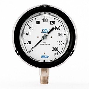 Wika 9835148 4.5" 262.34 200 PSI XSEL Process Bourdon Tube Gauge Dry Black Pocan Case