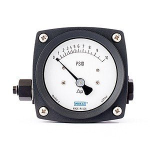 Wika 4375242 5" 700.04 10 PSID Differential Pressure Gauge Dry Thermoplastic Case