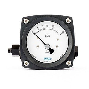 Wika 4375268 5" 700.04 25 PSID Differential Pressure Gauge Dry Thermoplastic Case