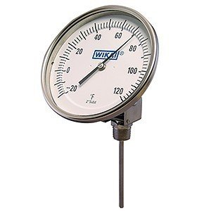 Wika 52040D206G4 5" TI.52 Bimetal Mechanical Thermometer Stainless Steel
