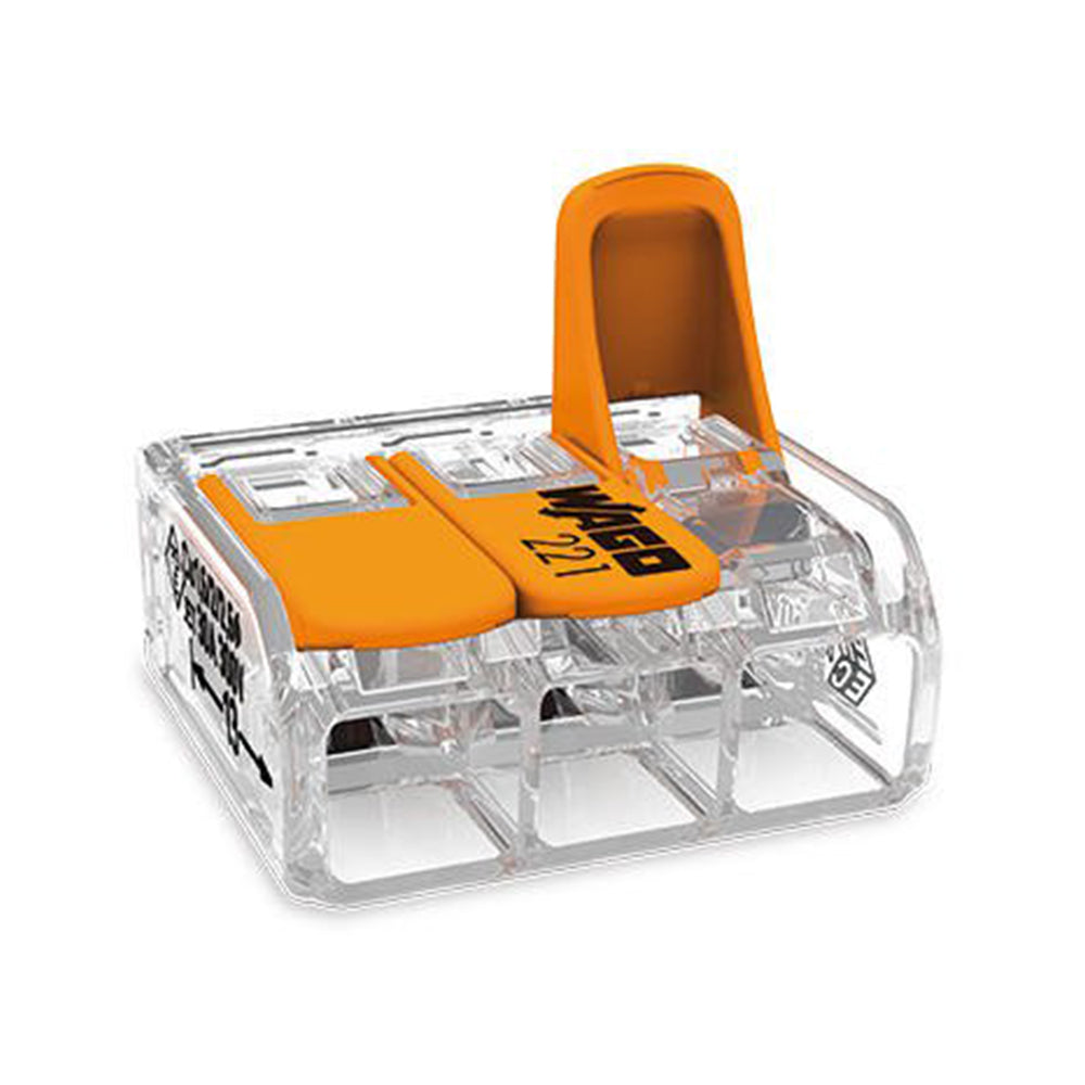 Wago 221-613 Compact Splicing Connector 3-Conductor Terminal Block - Image 2