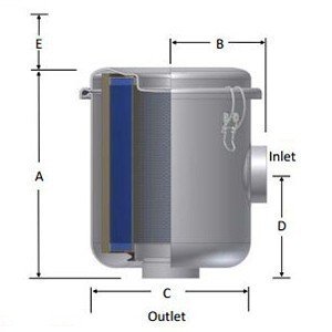 Solberg CSL-849-100HC | CSL-Series Compact 1" Inlet Vacuum Air Filter - Image 2